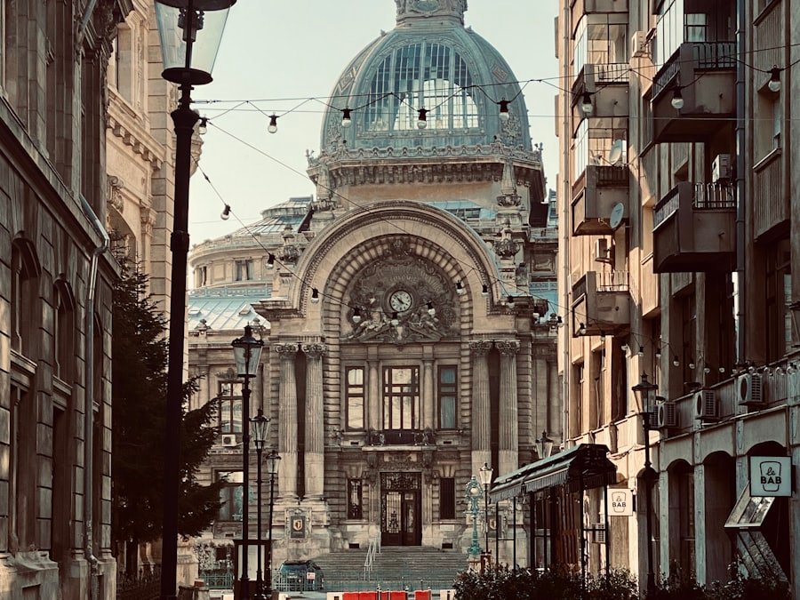 Historic architecture in central Bucharest, Romania